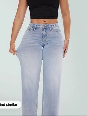 Light Wash straight leg Denim Jeans